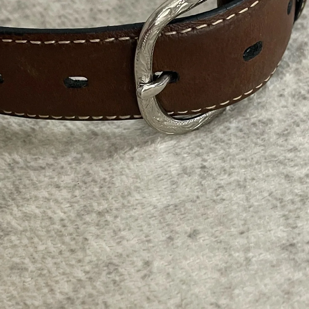 Nocona Belt Co Youth Boys Genuine Leather Belt Brown Western‎ Cowboy size 24 #GE